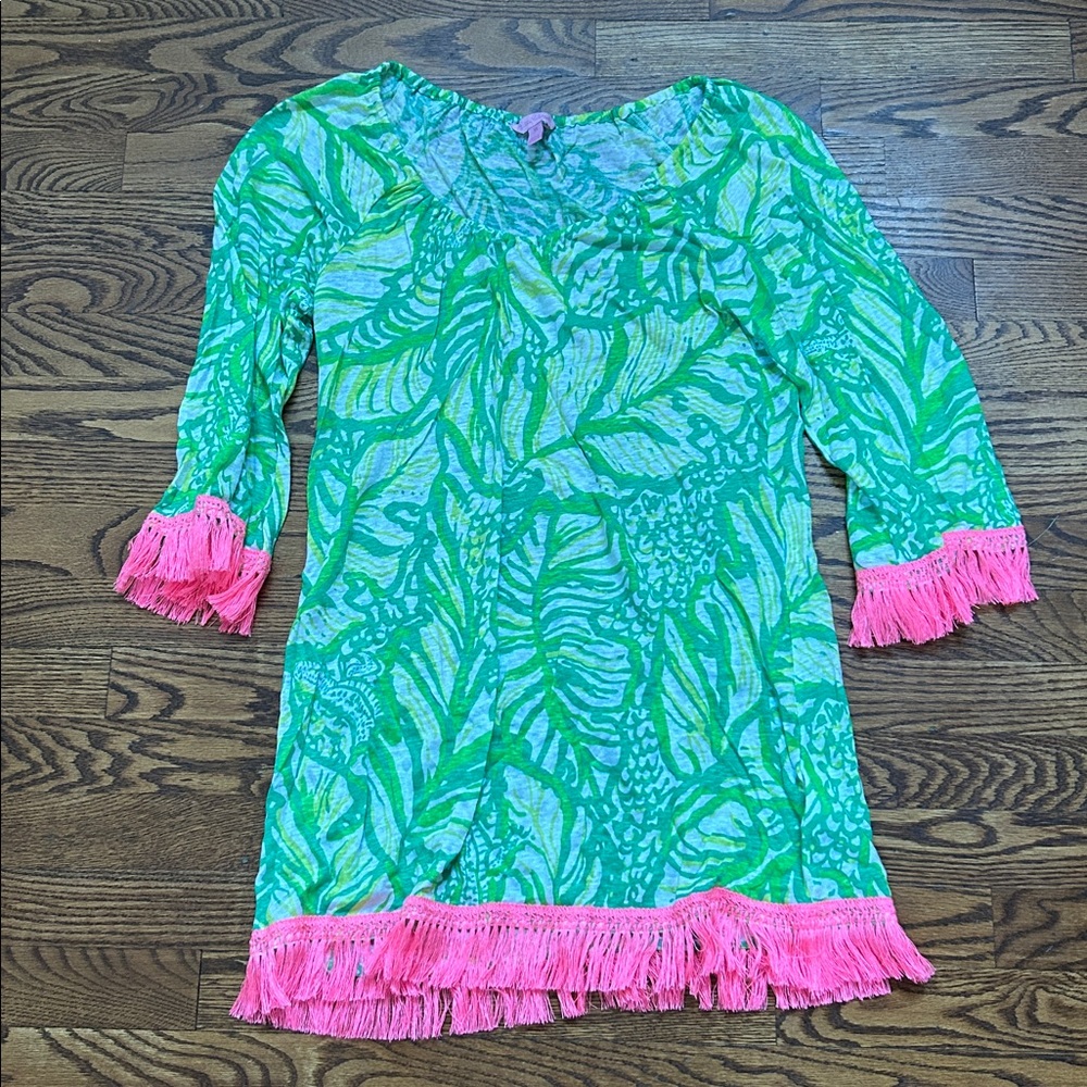 Lilly Pulitzer Green and Yellow Cover Up
